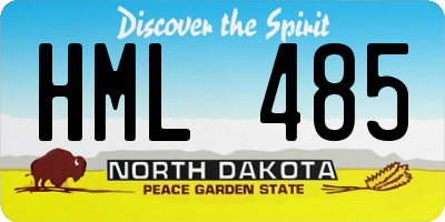 ND license plate HML485