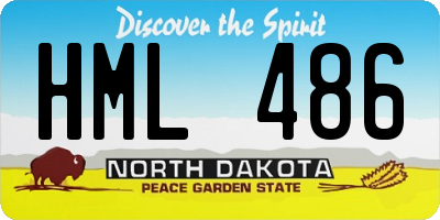 ND license plate HML486
