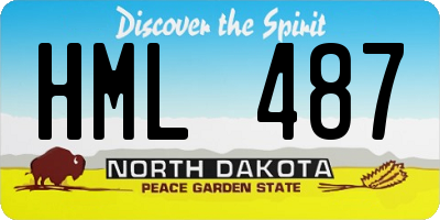 ND license plate HML487