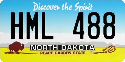 ND license plate HML488