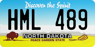 ND license plate HML489