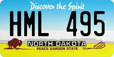 ND license plate HML495