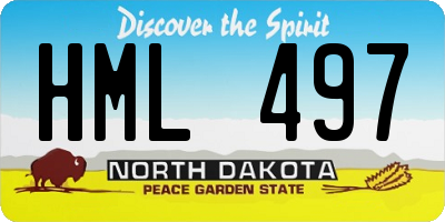 ND license plate HML497