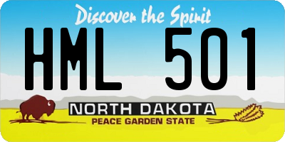 ND license plate HML501