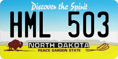 ND license plate HML503