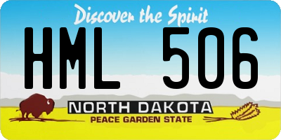ND license plate HML506