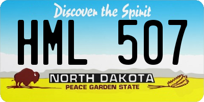 ND license plate HML507