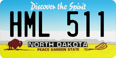 ND license plate HML511