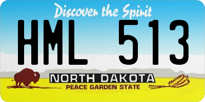 ND license plate HML513