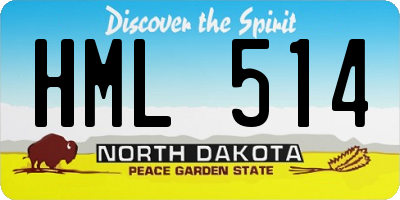 ND license plate HML514
