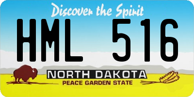 ND license plate HML516