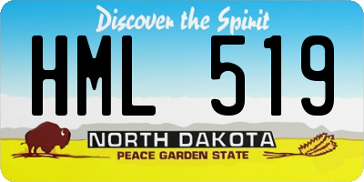 ND license plate HML519