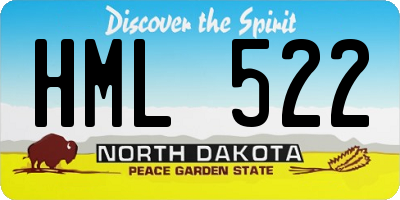 ND license plate HML522