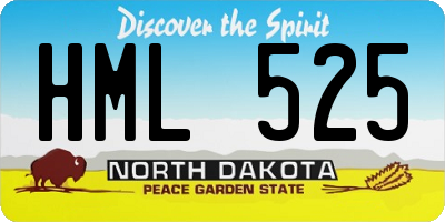 ND license plate HML525
