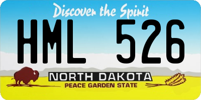 ND license plate HML526