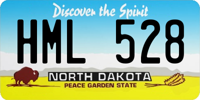 ND license plate HML528