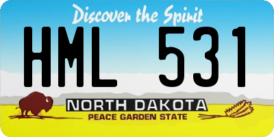 ND license plate HML531