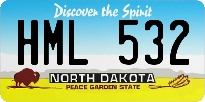 ND license plate HML532