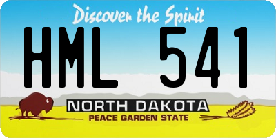 ND license plate HML541