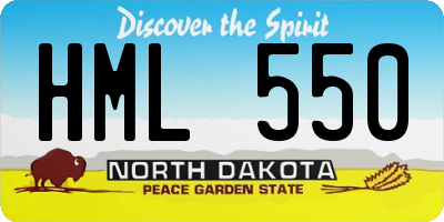 ND license plate HML550