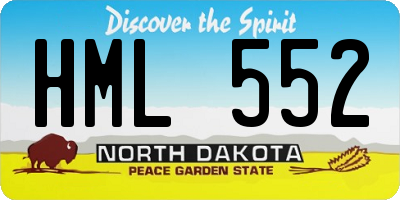 ND license plate HML552