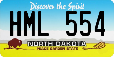ND license plate HML554