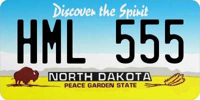 ND license plate HML555