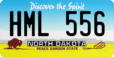 ND license plate HML556