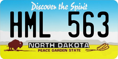 ND license plate HML563