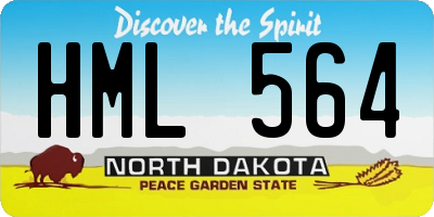 ND license plate HML564