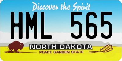 ND license plate HML565
