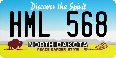 ND license plate HML568