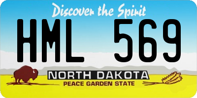 ND license plate HML569