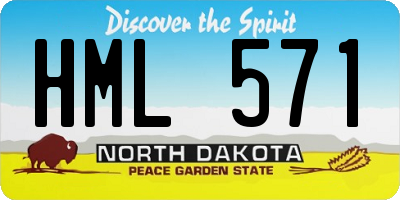 ND license plate HML571