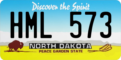 ND license plate HML573