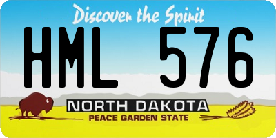 ND license plate HML576