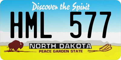 ND license plate HML577