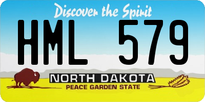 ND license plate HML579