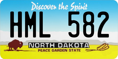 ND license plate HML582