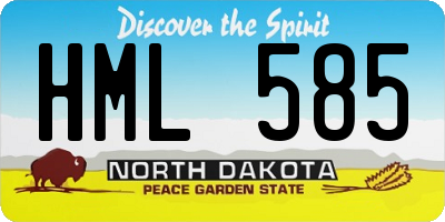 ND license plate HML585