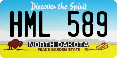 ND license plate HML589