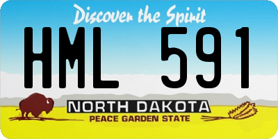 ND license plate HML591