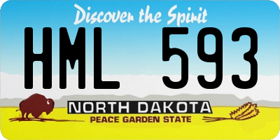 ND license plate HML593