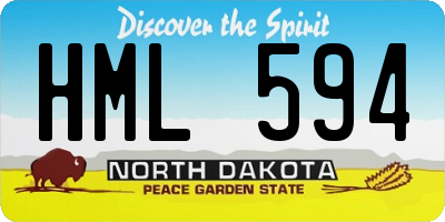 ND license plate HML594