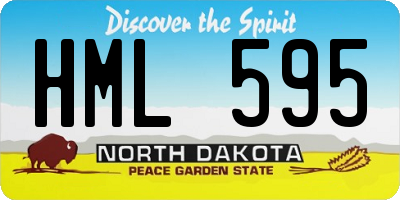ND license plate HML595