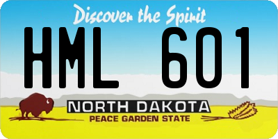 ND license plate HML601