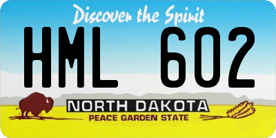 ND license plate HML602