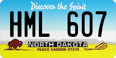 ND license plate HML607