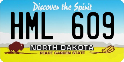 ND license plate HML609