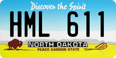ND license plate HML611